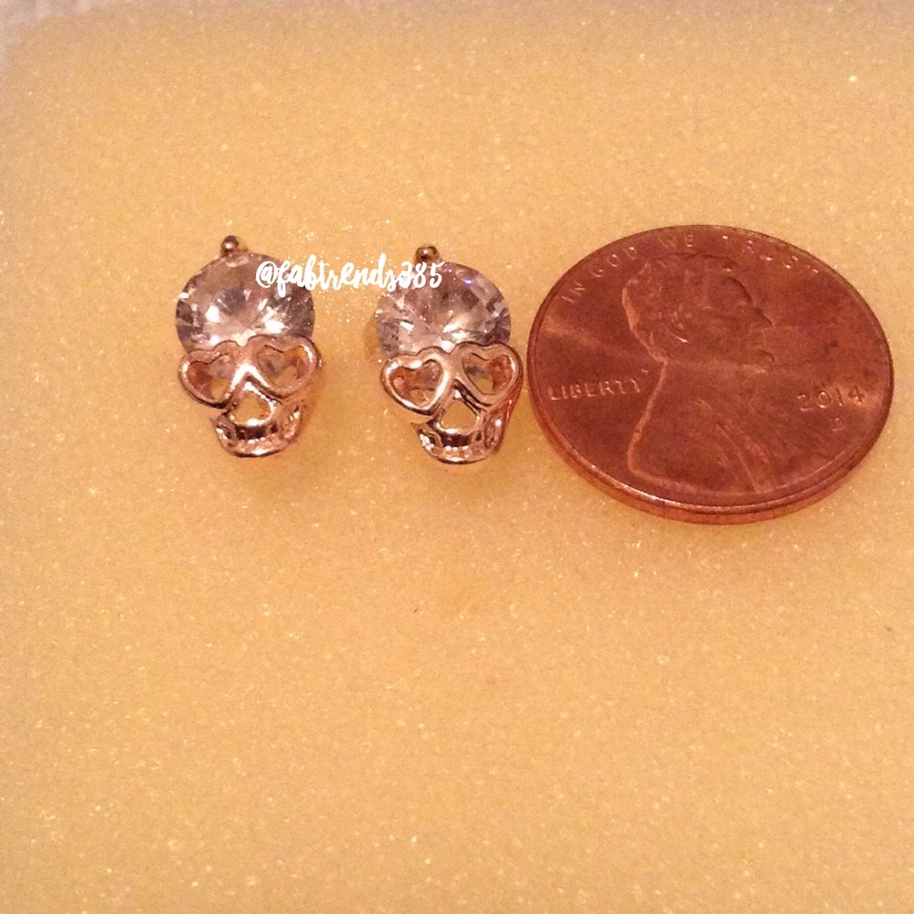 LAST PAIR- SKULL EARRINGS - Picture 2 of 3